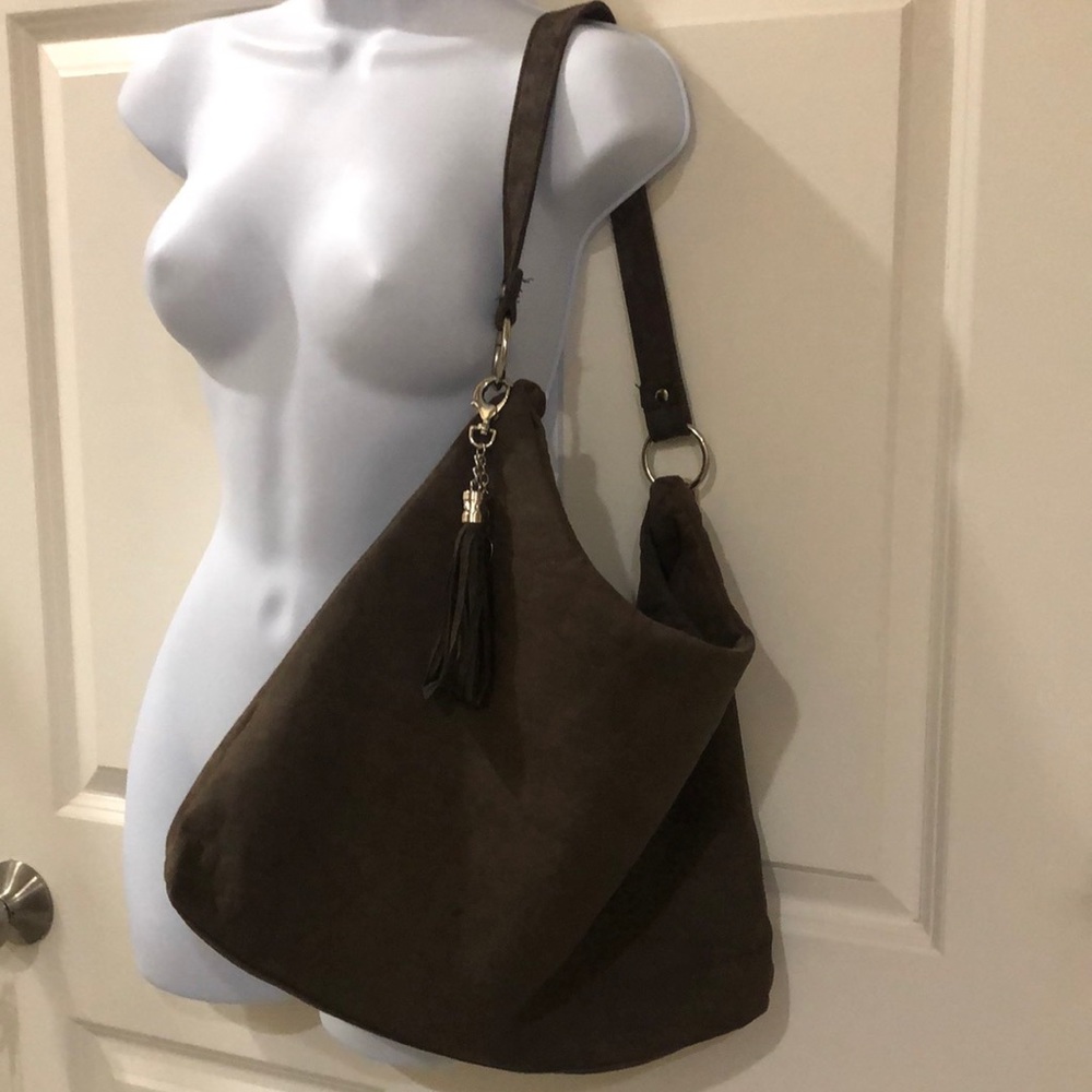 Brown Suede handbag by Bella Russo